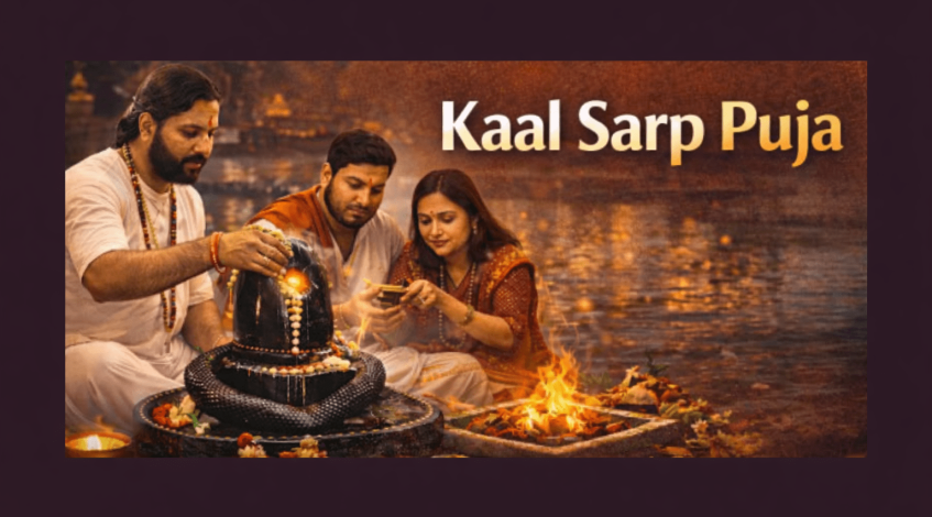Perform authentic Kaal Sarp Puja with best Pandit for peace and relief. Online Book Now!